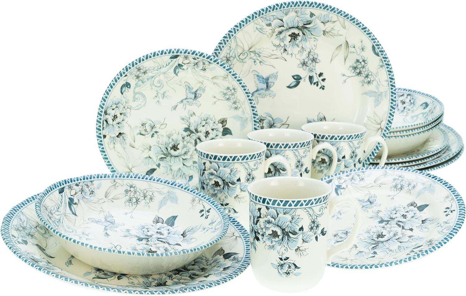 CreaTable 22909 Kombiservice Vintage Garden für 4 Personen, Steingut, mehrfarbig (1 Set, 16-teilig) Bild 1