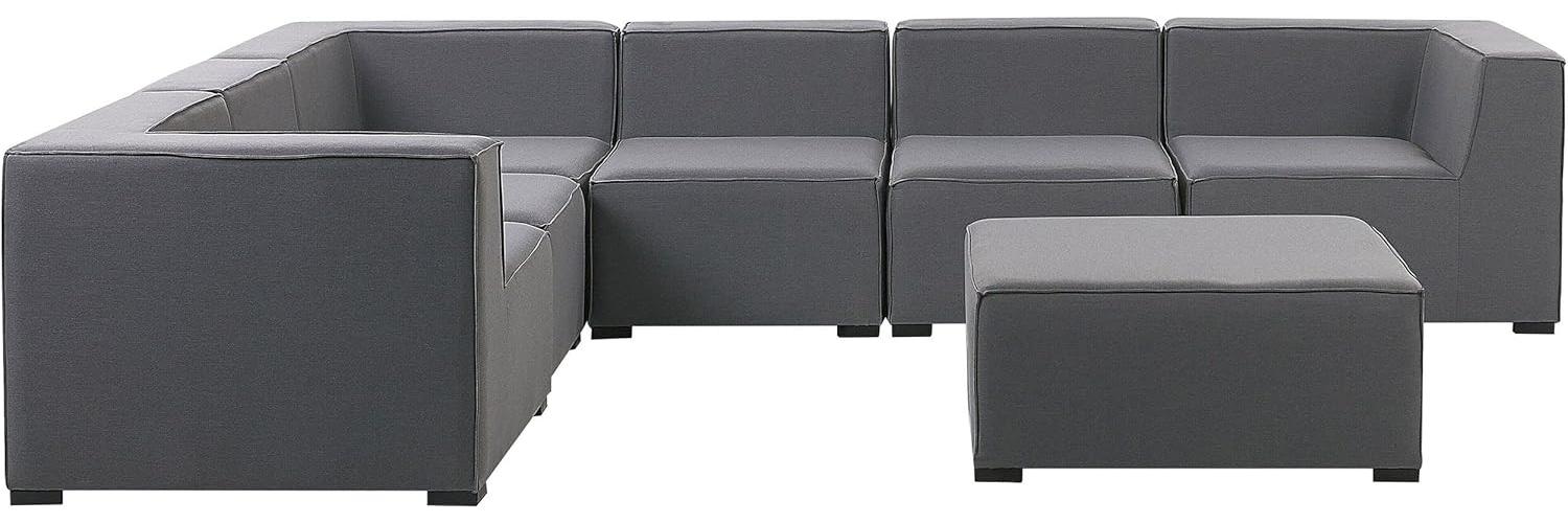 Lounge Set AREZZO Polyester Grau Rechtsseitig Bild 1