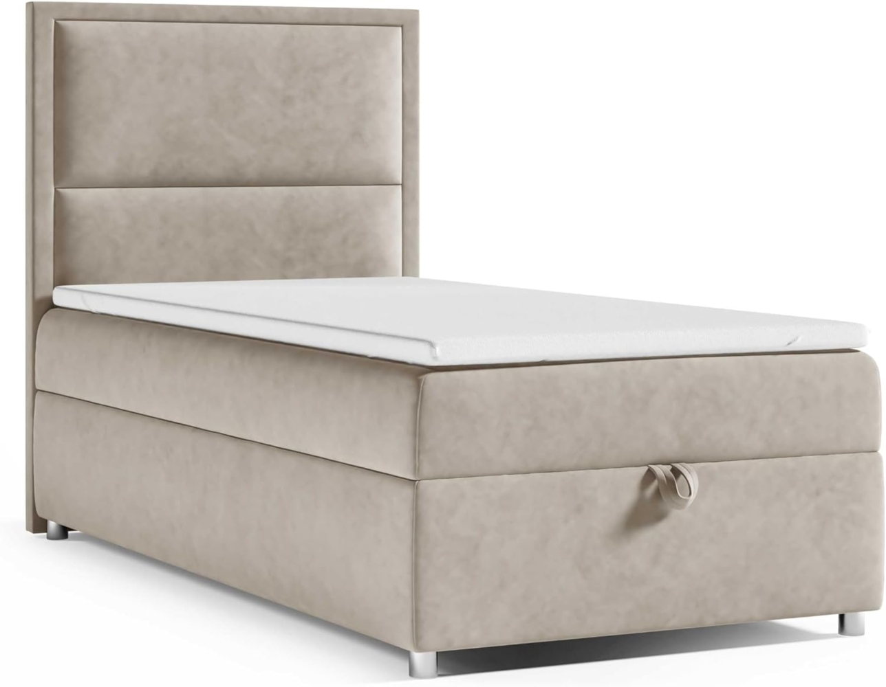 Best for Home Boxspringbett K11 SINGLE mit Bettkasten (Beige 90x200) Bild 1