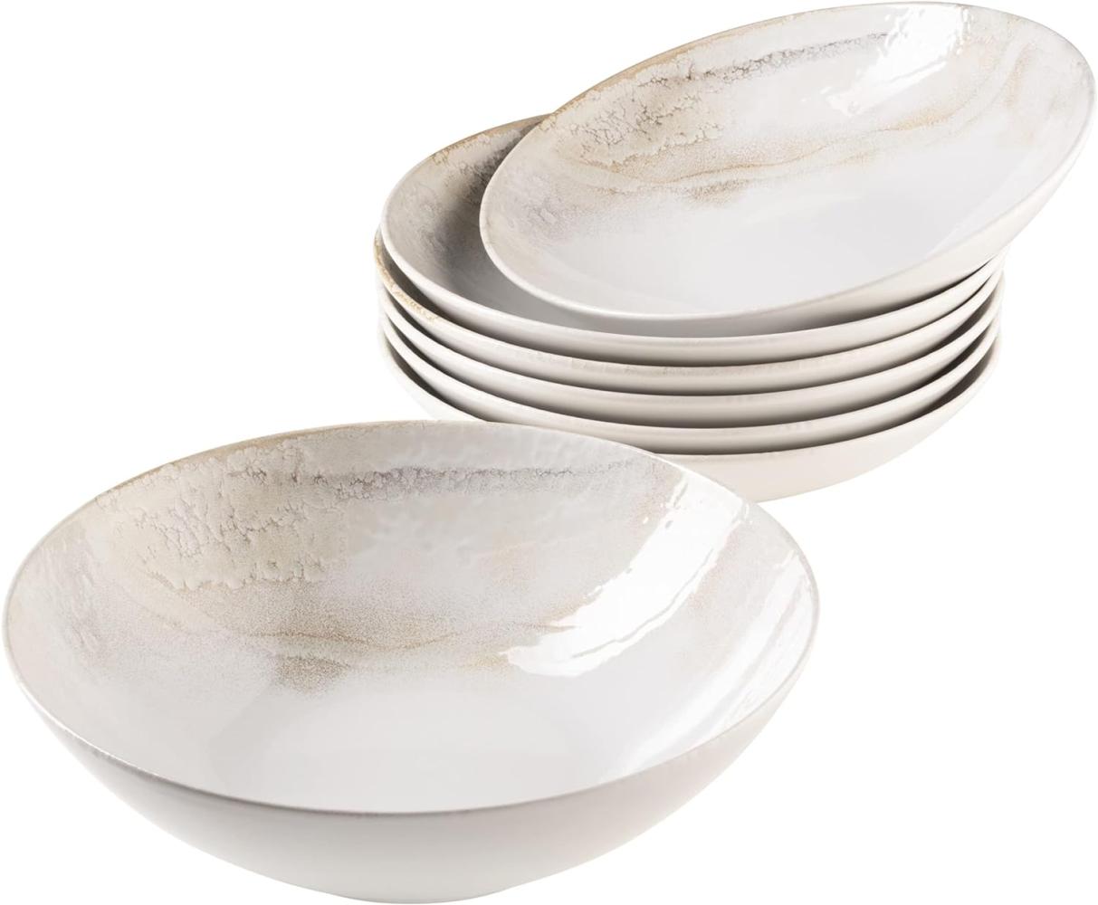 Mäser 931948 Ossia Salatschalenset WOODEN LIGHT, weiß/beige, 7-teilig (1 Set) Bild 1