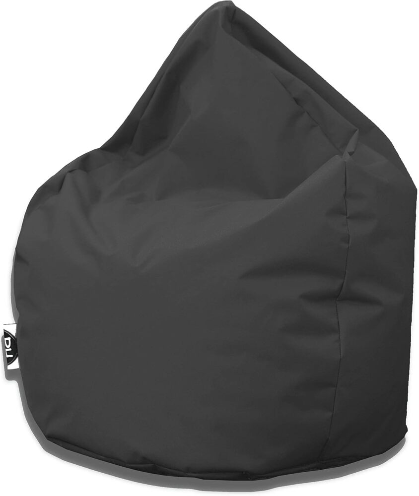 PATCH HOME Patchhome Sitzsack Tropfenform - Anthrazit für In & Outdoor XXL 420 Liter - mit Styropor Füllung in 25 versch. Farben und 3 Größen Bild 1