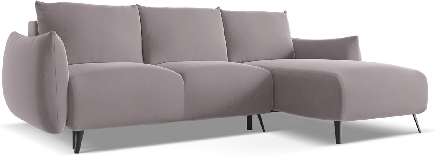 Ecksofa mit Schlaffunktion Rechts Malie in Samtstoff Bild 1
