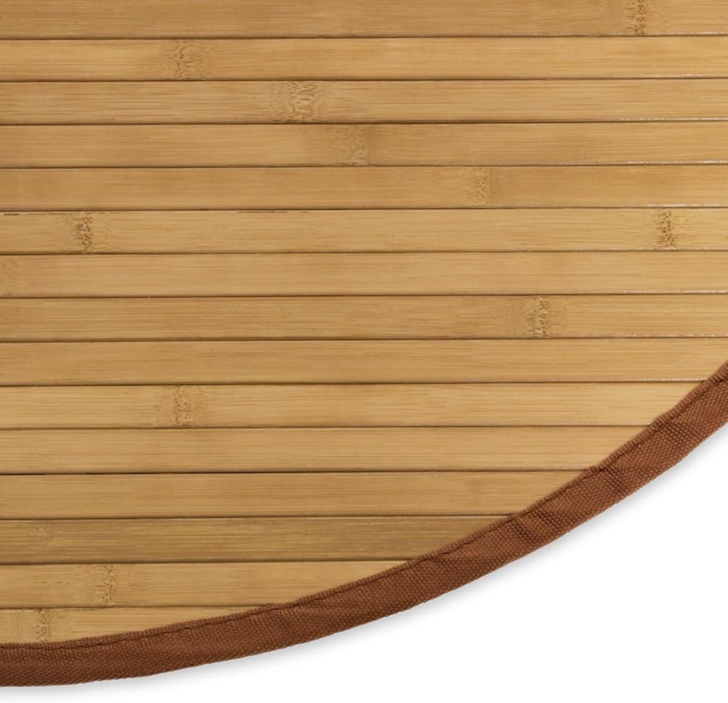 Homestyle4u Teppich, rund, Bambus braun, Ø 200 cm Bild 1