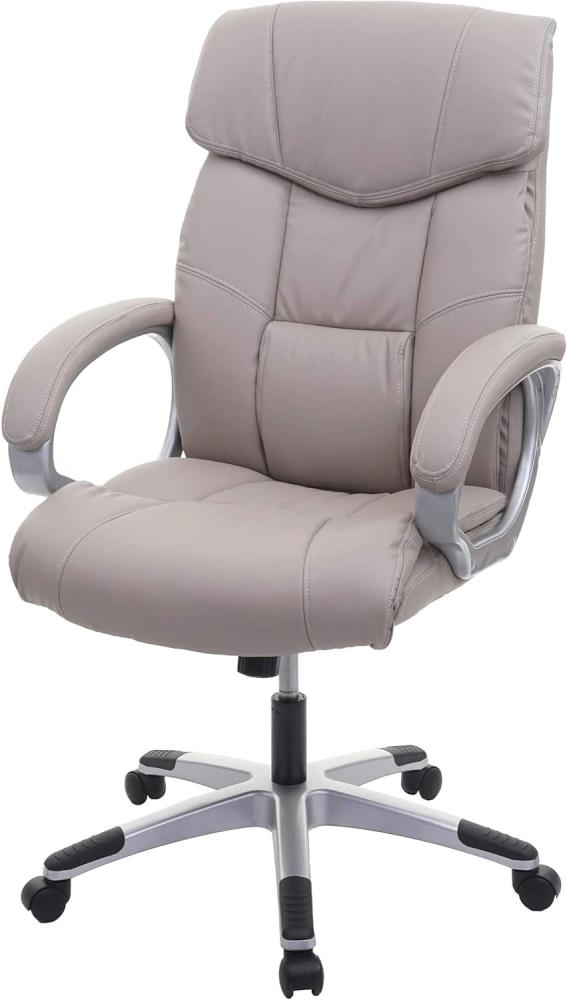 Mendler 'HWC-A71' Chefsessel, Stoff / Textil Wildleder-Optik taupegrau, max. 120 kg, FSC® Bild 1