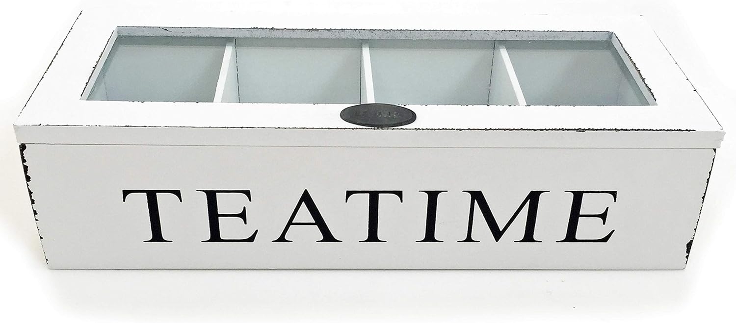 BOLTZE GRUPPE GmbH Dekokiste Teebox Teeaufbewahrung f. Teebeutel Tee-Holzbox Landhausstil Shabby Lo Bild 1