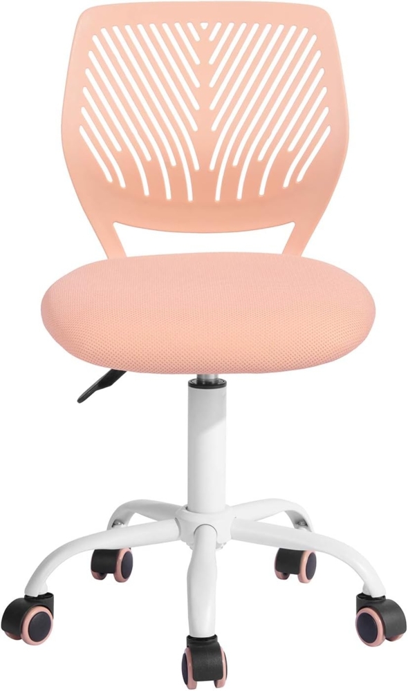 FurnitureR Kleiner Videospielstuhl, ergonomischer Schreibtischstuhl ohne Armlehnen, kompakter Drehstuhl mit Sitzhöhenverstellung und leisen Gummirädern, modernes Design für Gaming und Arbeiten Bild 1