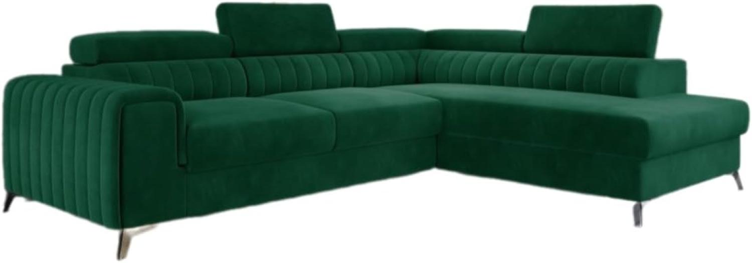 Designer Sofa Tirenni mit Schlaf- und Klappfunktion Grün Rechts Bild 1