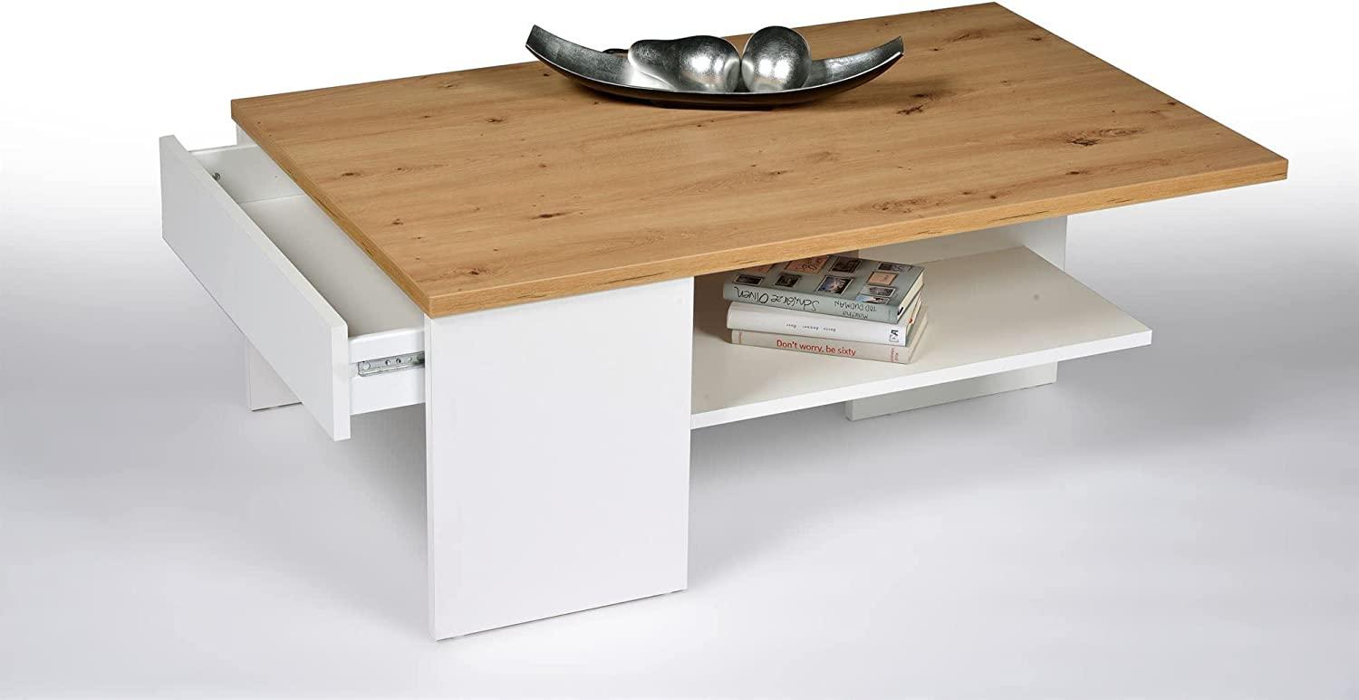 'Branda' Couchtisch, Artisan Eiche/Weiß, 110 x 70 x 43 Bild 1