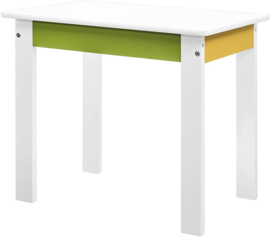 Bieco Kindertisch weiß/gelb/grün Bild 1