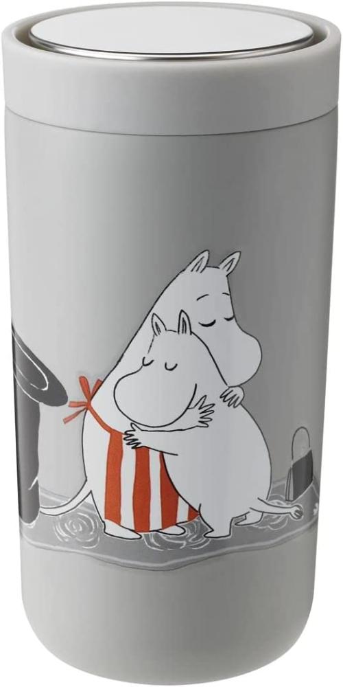 Stelton To Go Click Becher Moomin, Trinkbecher, Cup, Edelstahl, Kunststoff, Soft Light Grey, 200 ml, 1370-4 Bild 1