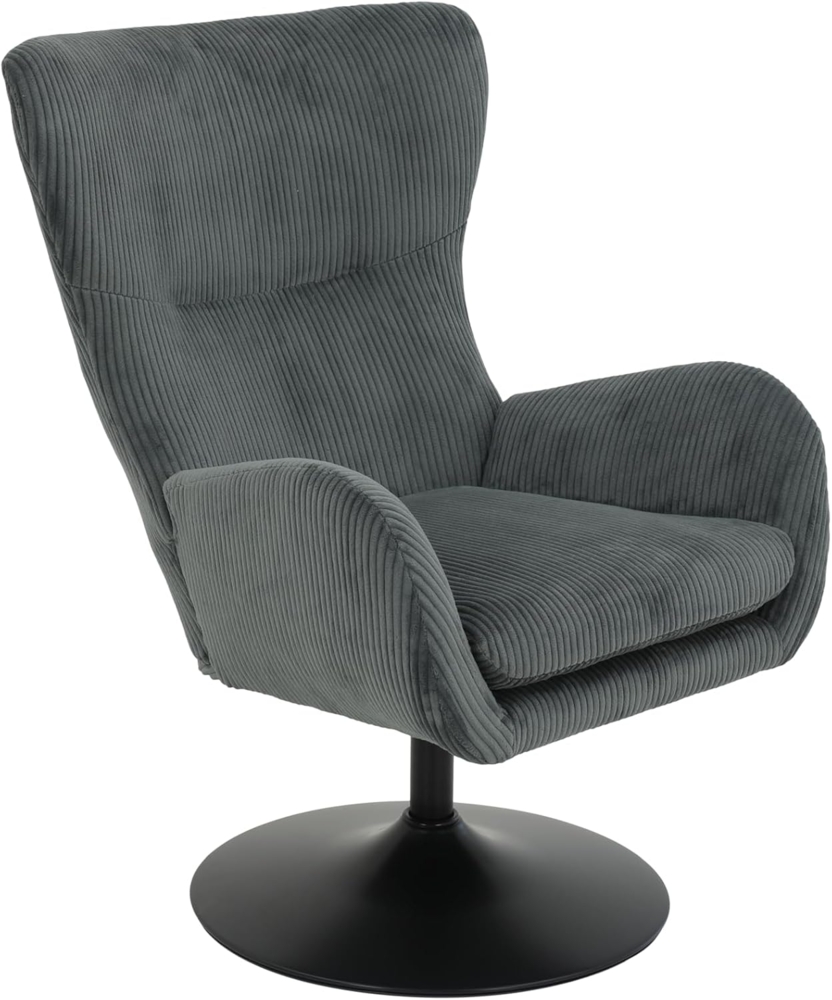 HELA Loungesessel SAMOS (1-St), Sessel,drehbar,Trompetengestell,Microfaser Breitcord,Armlehnen Bild 1