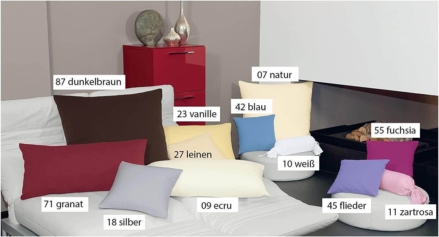 Janine Uni Jersey Bettwäsche weiß 5007-10|Kopfkissenbezug einzeln 80x80 cmJanine Uni Jersey Bettwäsche weiß 5007-10 Bild 1