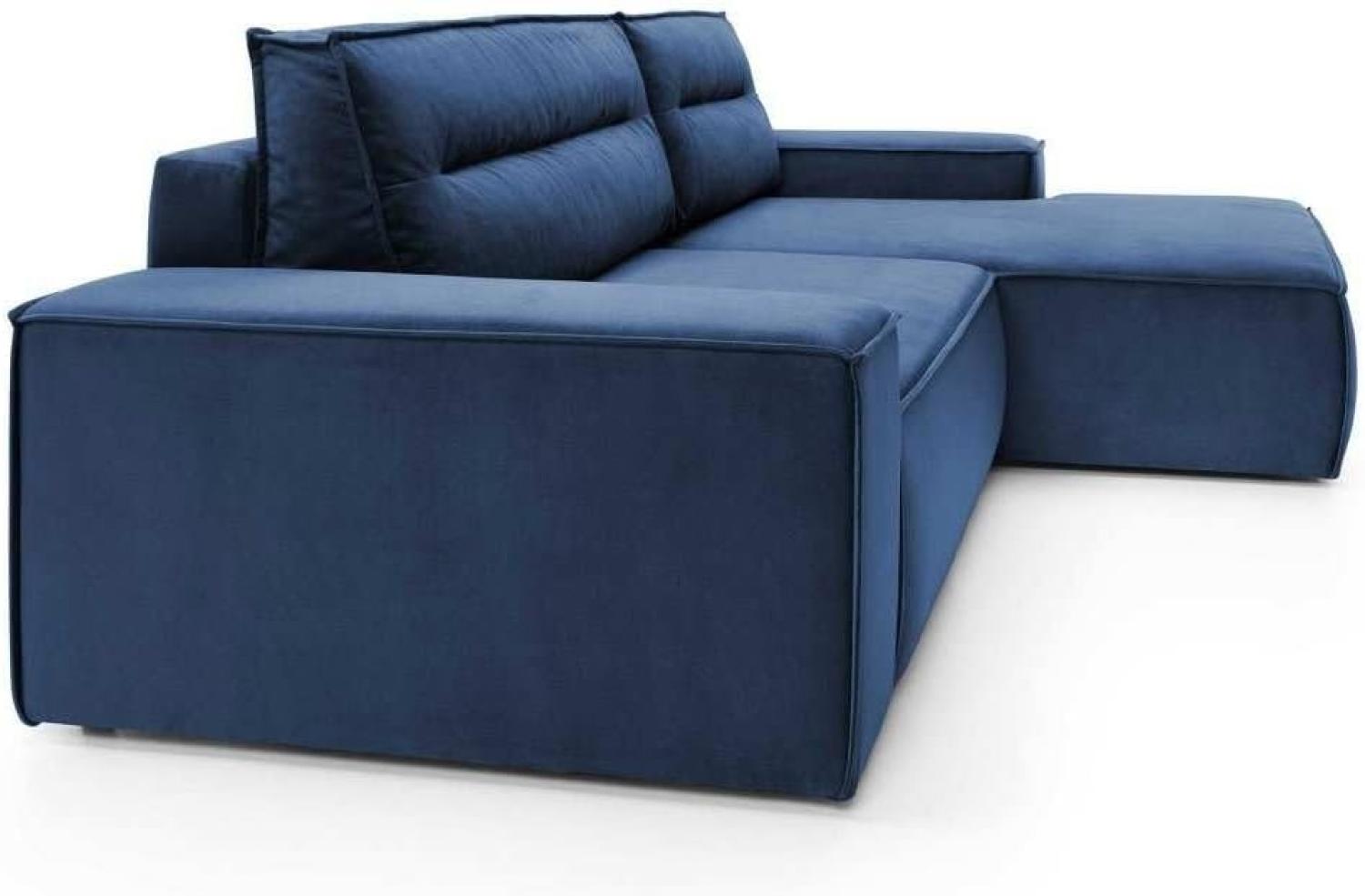 Designer Sofa Chloe mit Schlaffunktion Blau rechts Bild 1