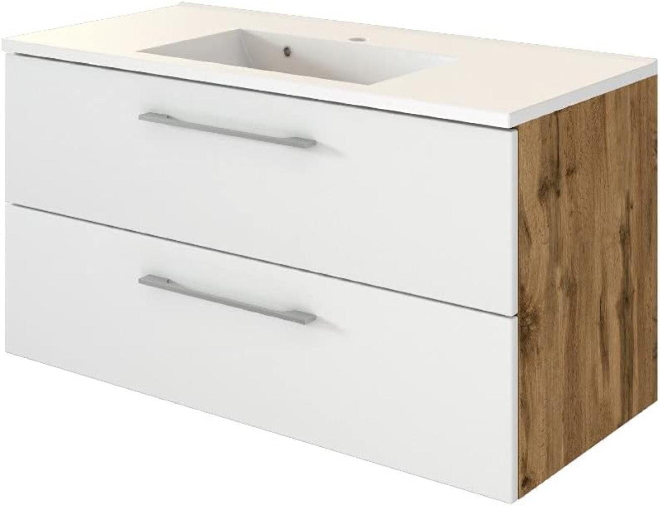 Waschplatz LIVORNO BHT 100 x 54 x 48 cm weiß Waschtisch Bild 1