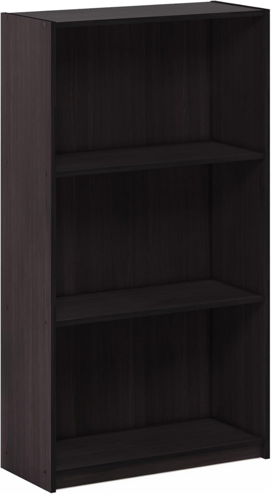 Furinno Basic Bücherregal mit 3 Fächern, Aufbewahrungsregal, holz, Dunkle Walnuss, 23. 5 x 55. 25 x 100. 33 cm Bild 1