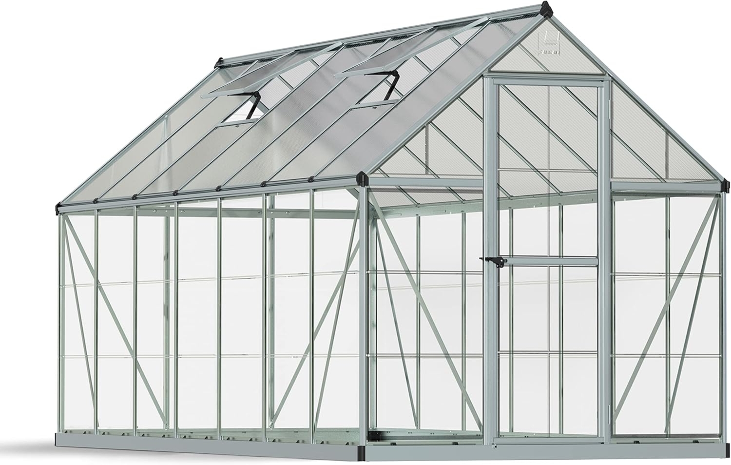 Palram - Canopia Aluminium Gewächshaus Hybrid 614 | Silber | 426x185x208 cm Bild 1