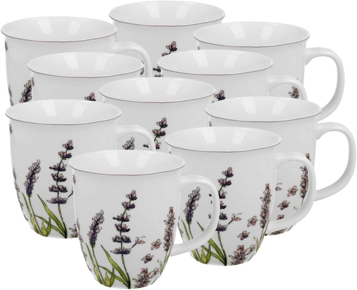 DUO FLORAL Becher 650 ml CLASSIC LAVENDER New Bone China Porzellan Bild 1