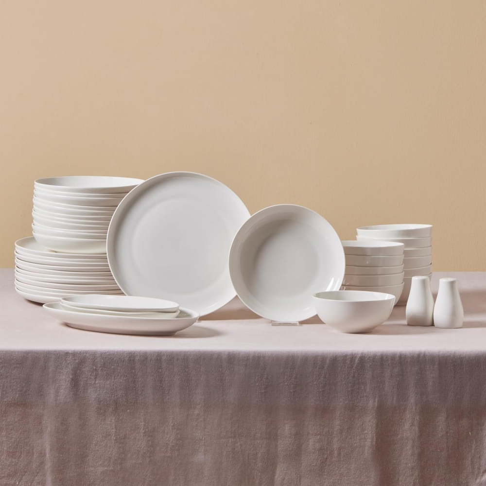 Karaca Geschirr-Set Forever Bone Allure 41-Teiliges Geschirrset für 12 Personen, 12 Personen, New Bone China Bild 1