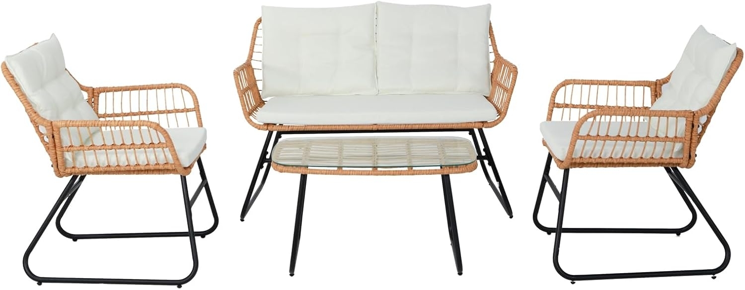 SVITA Gartenlounge-Set CAPRI, (Set, Tisch mit einem Stuhl und zwei Bänken), mit abnehmbarem Polster Bild 1