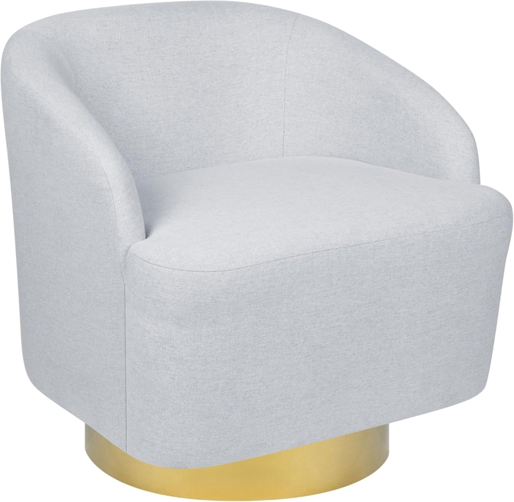 Sessel LAVIK drehbar Stoff Hellgrau Bild 1