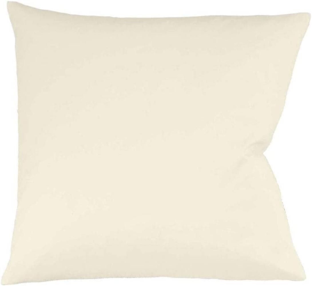 Fleuresse Mako-Satin-Kissenbezug uni colours creme 2610 50 x 50 cm Bild 1