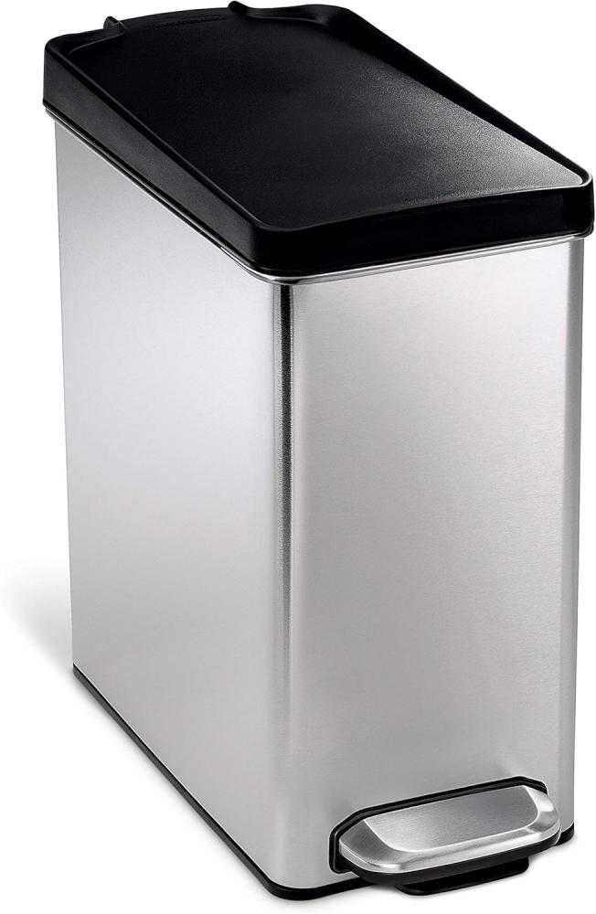 simplehuman 10 Liter, profil Treteimer gebürsteter Stahl, gebürsteter Stahl, 5 Jahre Bild 1