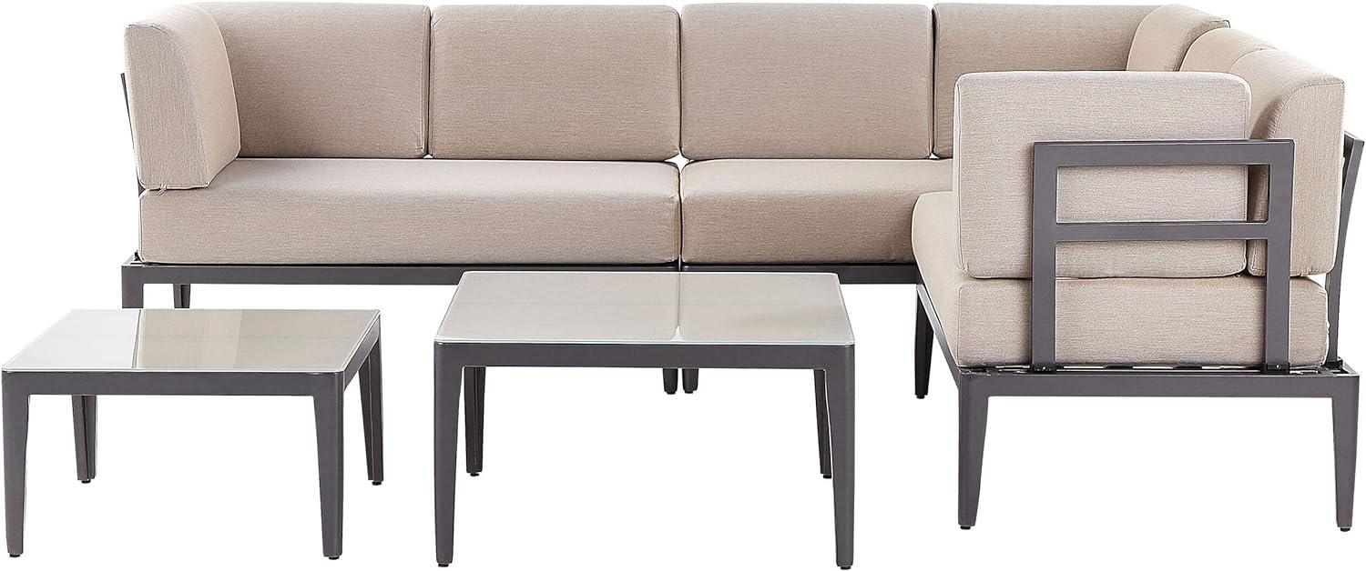 Lounge Set RIMA III Aluminium Beige Linksseitig Bild 1