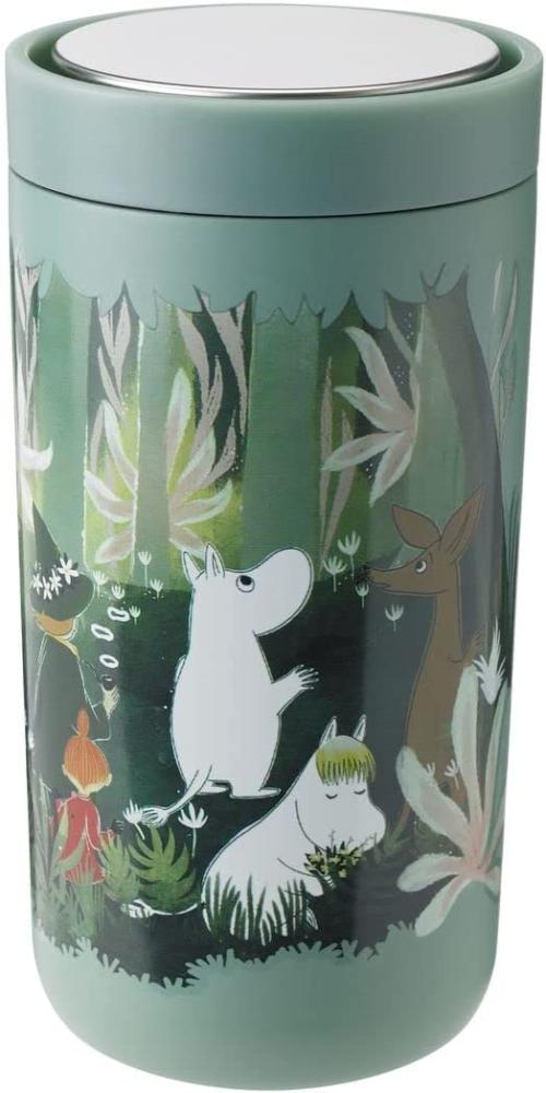 Stelton To Go Click Becher Moomin, Trinkbecher, Cup, Edelstahl, Kunststoff, Soft Dusty Green, 200 ml, 1370-3 Bild 1