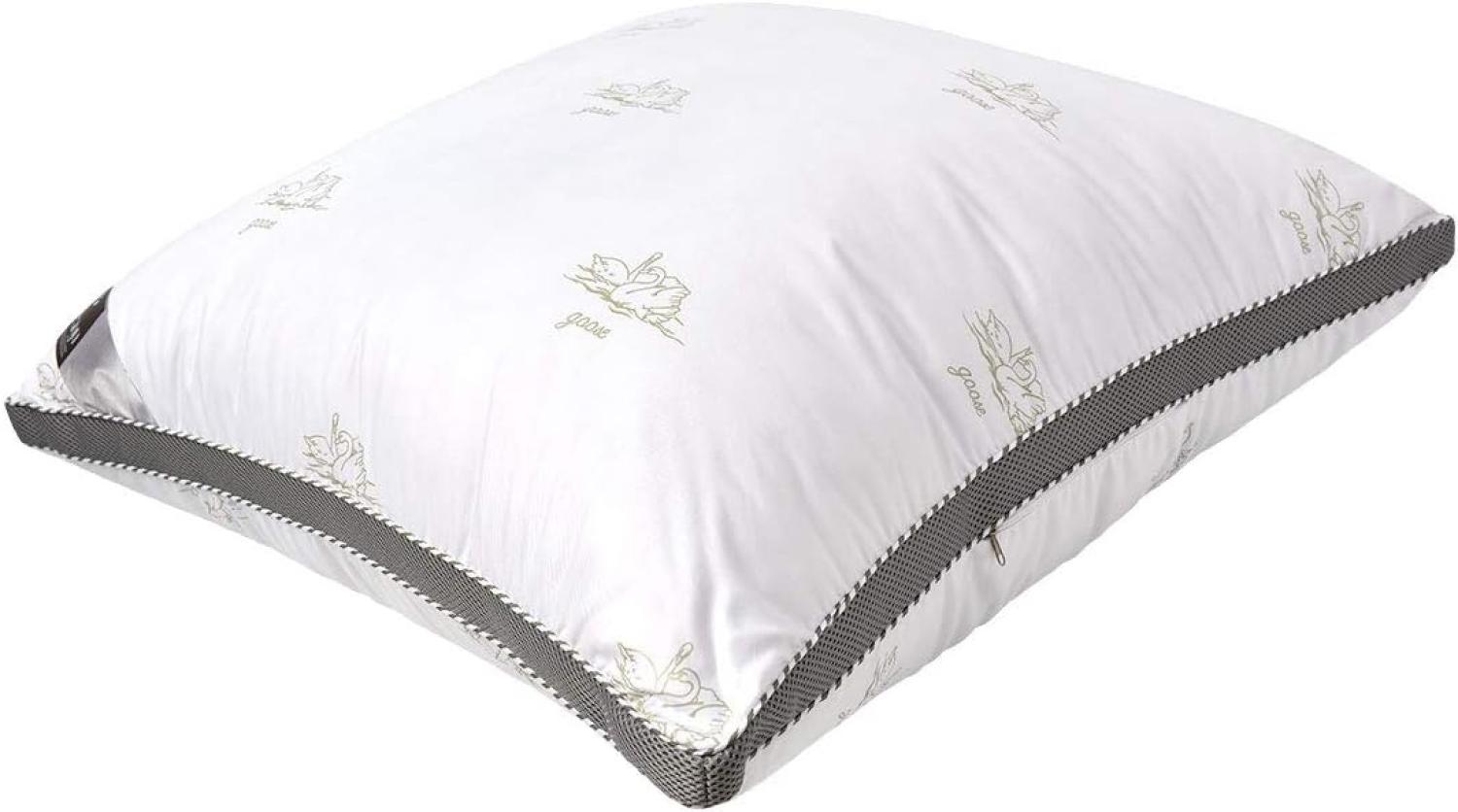 SEI Design Kopfkissen SWAN Classica Soft 3D 80x80 - Dreikammerkissen, Füllung: Airdream micro, Bezug: Microfaser, Rückenschläfer, Seitenschläfer, Bauchschläfer, Alternative zu Daunen Bild 1