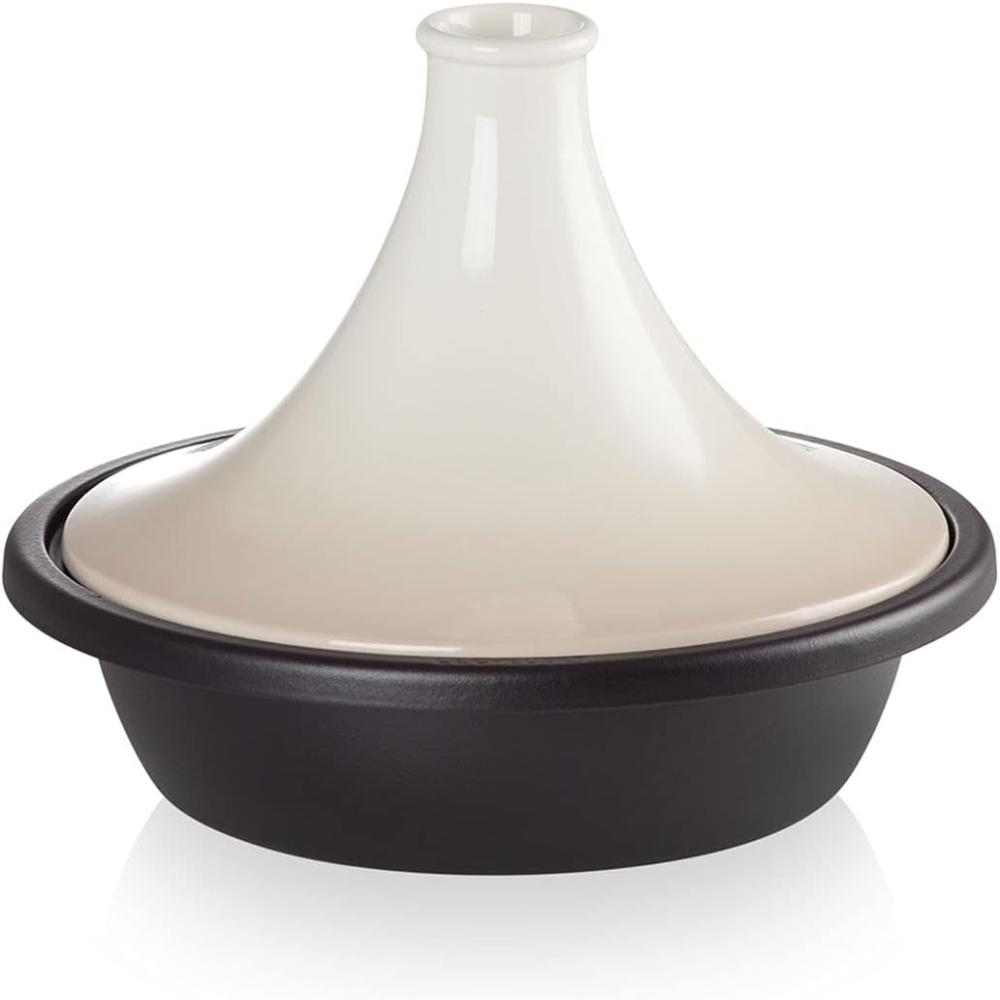 Le Creuset Gusseisen Tagine 31 cm meringue Bild 1