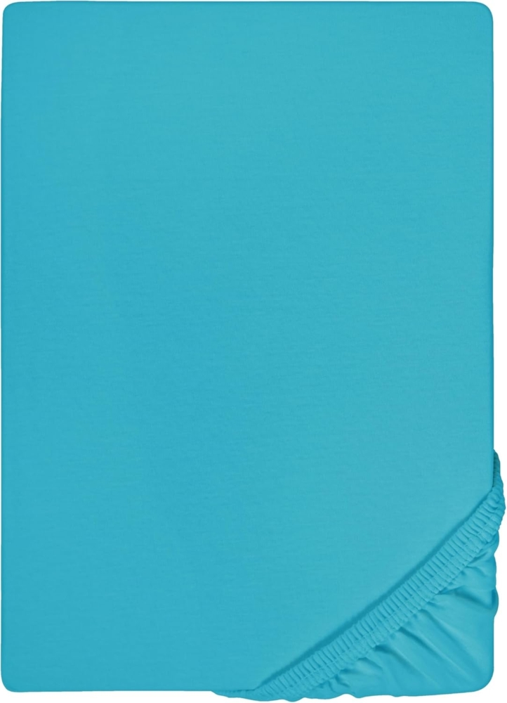 biberna Feinjersey-Spannbetttuch 0077144, türkis, 1x 140x200 cm - 160x200 cm Bild 1