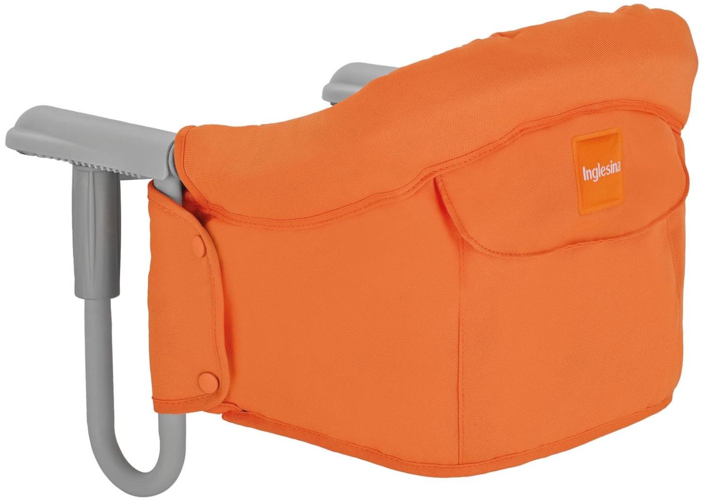 Inglesina AY90G5ORN Tischsitz passend für fastalle Tische Ihr Kind kann mit Ihnen ganz normal am Tisch sitzen, Orange Bild 1