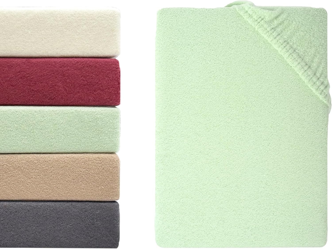 Hometex Premium Textiles Spannbettlaken aus Mikroflausch oder Teddyflausch - Bettlaken extra warm & kuschelig, Gummizug: Rundum, viele Größen und Farben in Premium Qualität Bild 1