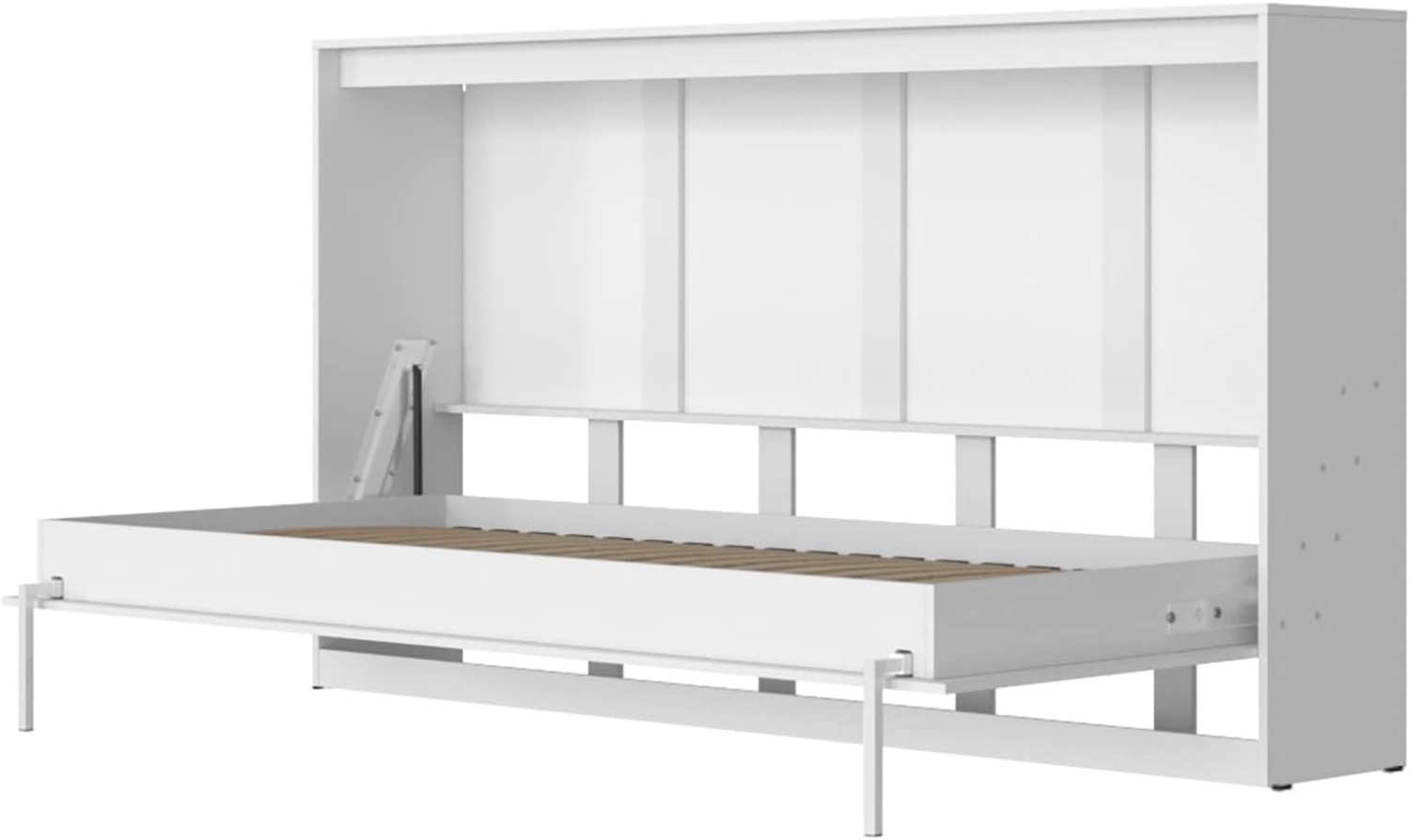 SMARTBett Schrankbett Classic mit Gasdruckfedern 100x200cm 140x200cm 160x200cm horizontal/quer oder vertikal/hochkant klappbar Bild 1