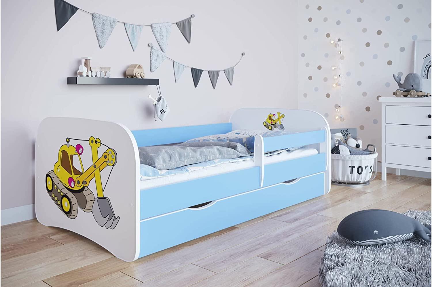 Stylefy Dreams II Einzelbett Weiß Hellblau Motiv III 70x140 cm Bild 1