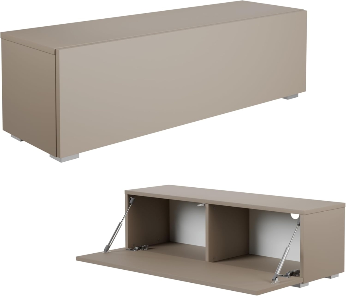 Platan Room Lowboard Kira, TV Schrank Fernsehschrank 105 / 140 / 210 / 280 cm breit Kaschmir Matt Bild 1