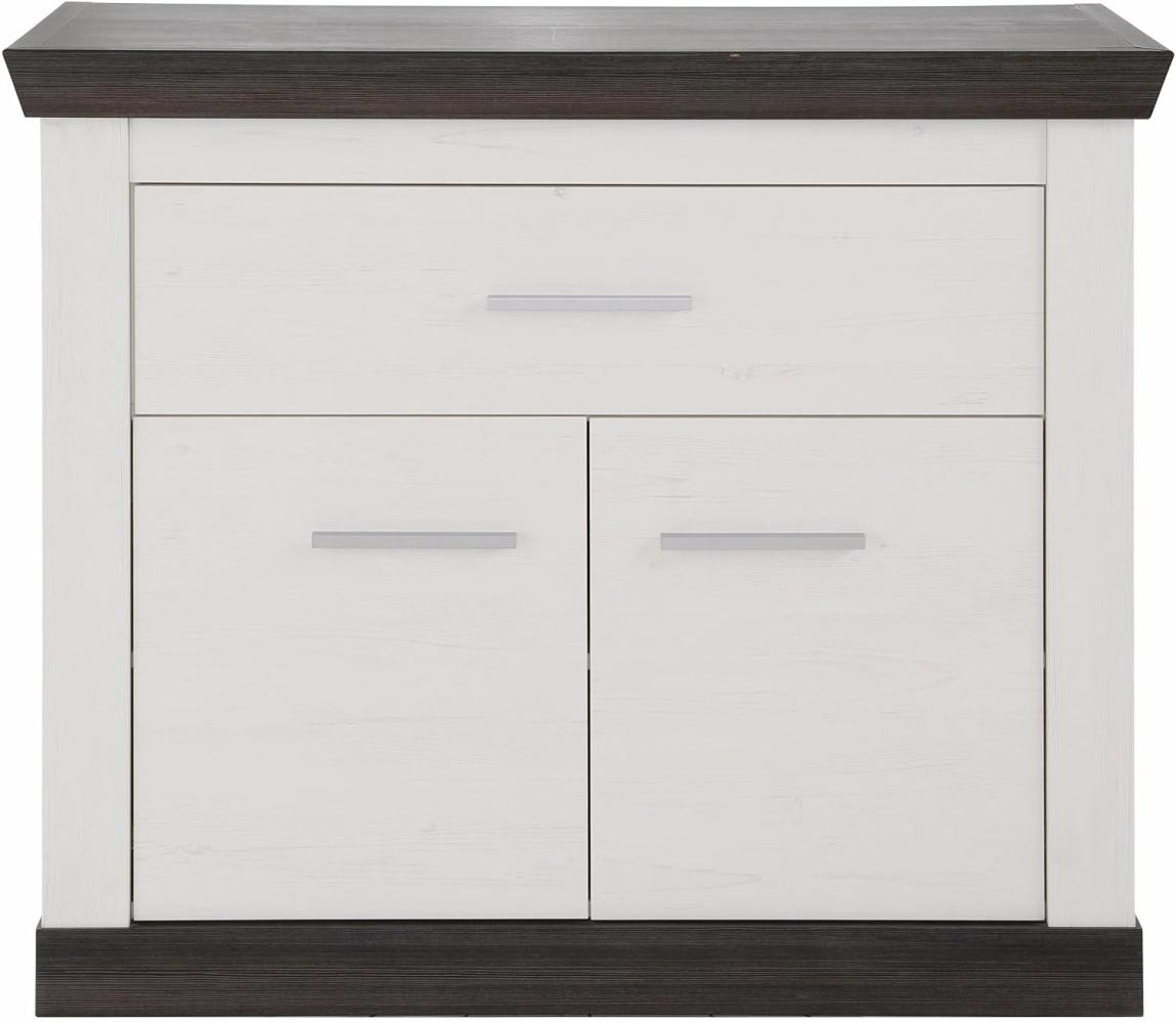 Kommode Corela in Pinie weiß und Wenge Landhaus 107x84 cm 1 Bild 1