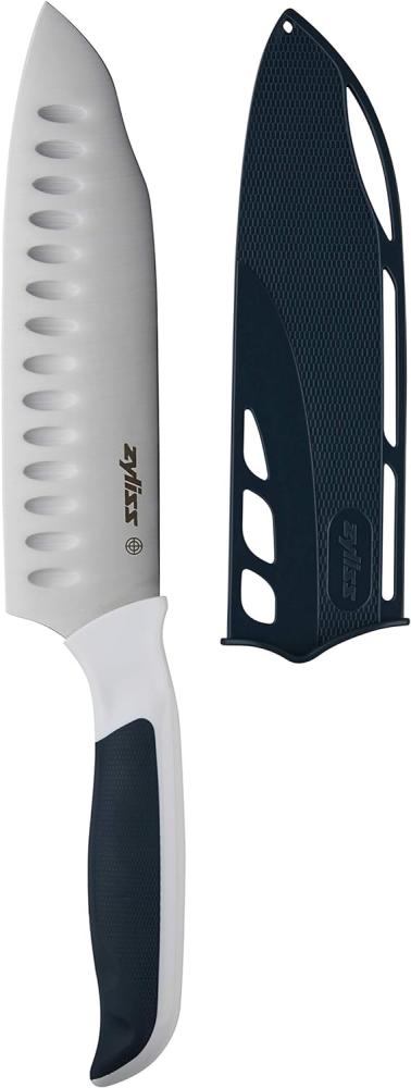 Zyliss E920212 Comfort Santoku Messer, Japanischer Edelstahl, Dunkelgrauer/weißer Griff, Küchenmesser, Spülmaschinenfest, 5 Jahre Garantie Bild 1