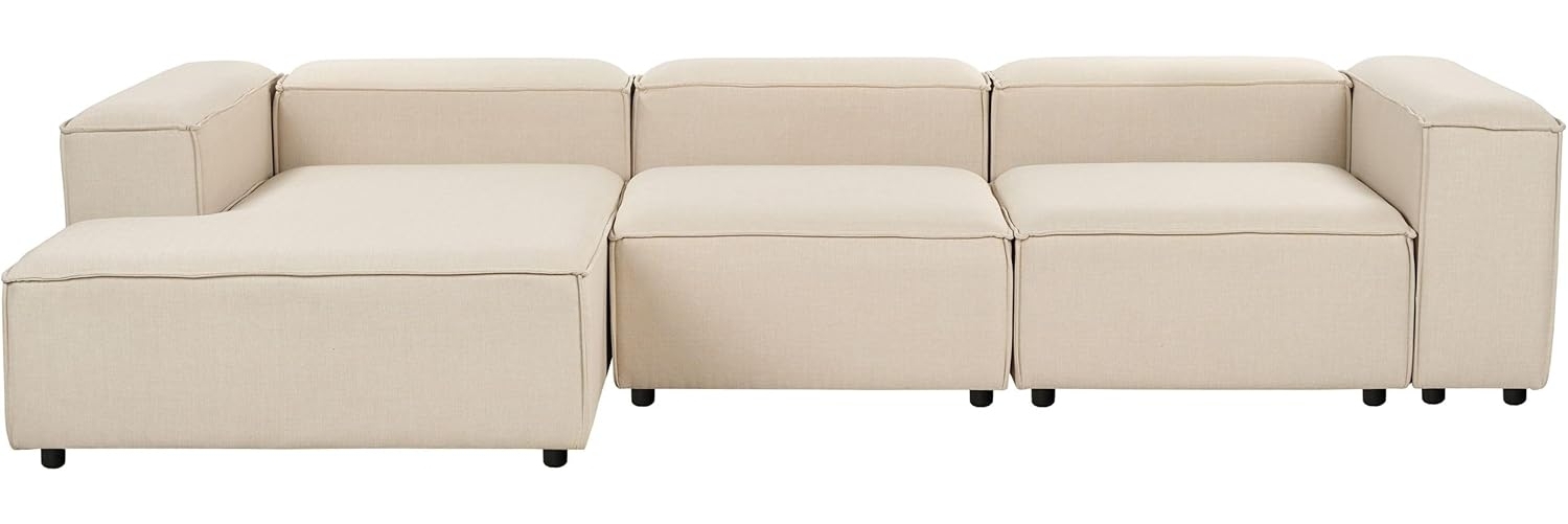 Rechtsseitiges Ecksofa ARDAL Stoff Beige Rechtsseitig Bild 1