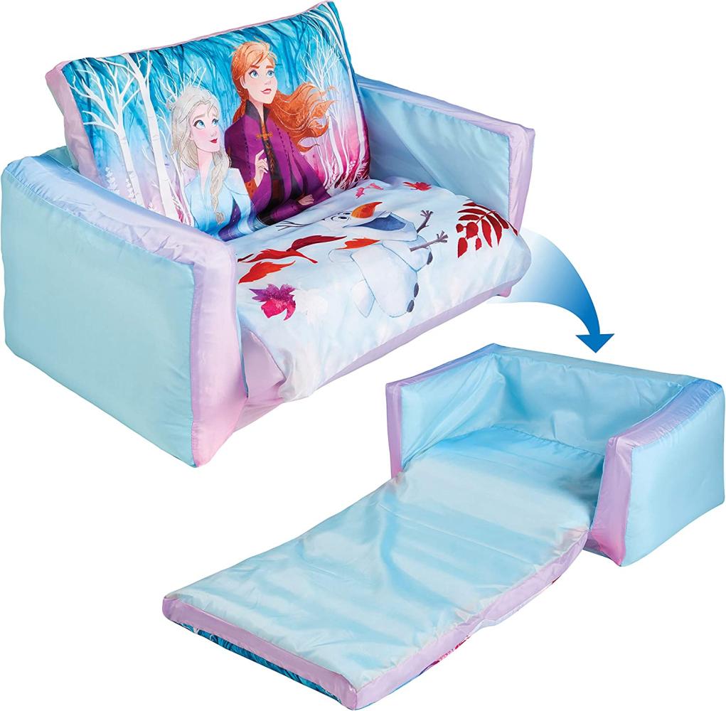 Die Eiskönigin - Ausziehbares Minisofa – Aufblasbares Sofa und Liegestuhl für Kinder (2-in-1) Bild 1