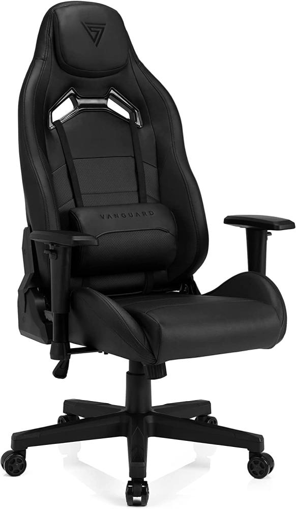 SENSE7 Gaming Vanguard Bürostuhl Zocker Gamer Ergonomischer Stuhl Armlehne Einteiliger Stahlrahmen Einstellbarer Neigungswinkel Schwarz, 41-49 x 66 x 58 Bild 1