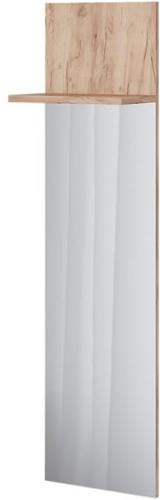 Wandgarderobe Siri Goldkraft Eiche 36 x 135 cm mit Spiegel Vicco Bild 1