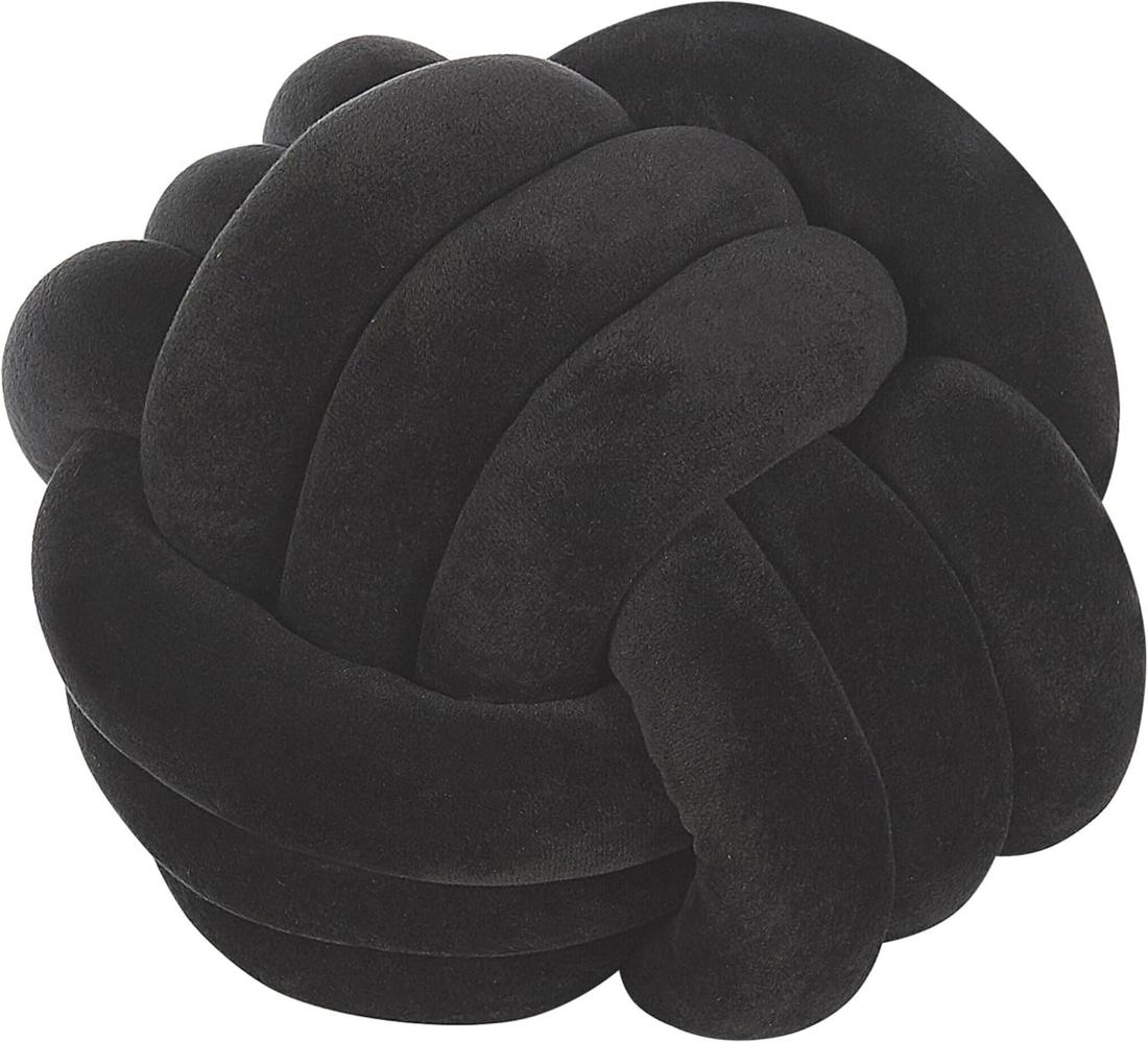 Dekokissen Ohne Muster MALNI Samtstoff 30 x 30 cm Schwarz Bild 1