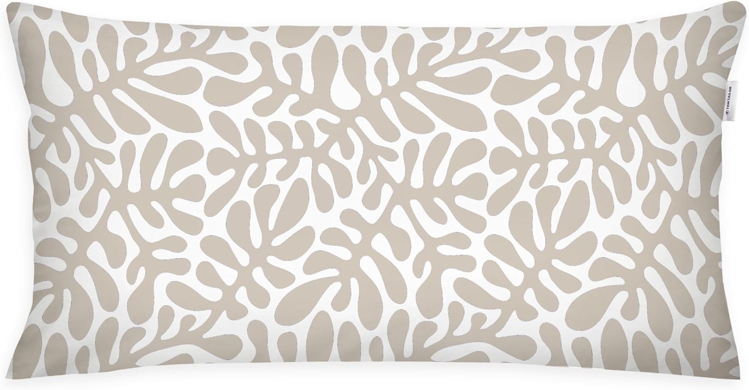 TOM TAILOR HOME Kissenhülle new bedroom, ORGANIC LEAVES, 40x40cm oder 40x80cm, (1 Stück), mit farbigem Markenreißverschluss Bild 1