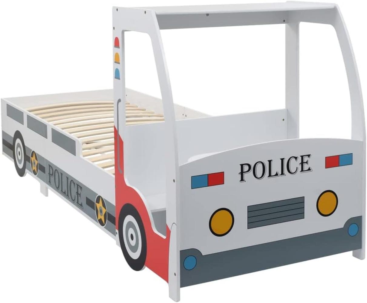 Kinderbett im Polizeiauto-Design mit Schreibtisch 90x200 cm Bild 1