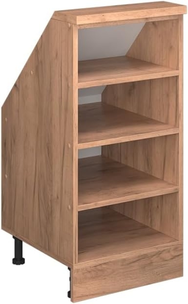 Dachschrägenschrank Rion Goldkraft Eiche 40 x 81.6 cm mit 4 Fächern Vicco Bild 1