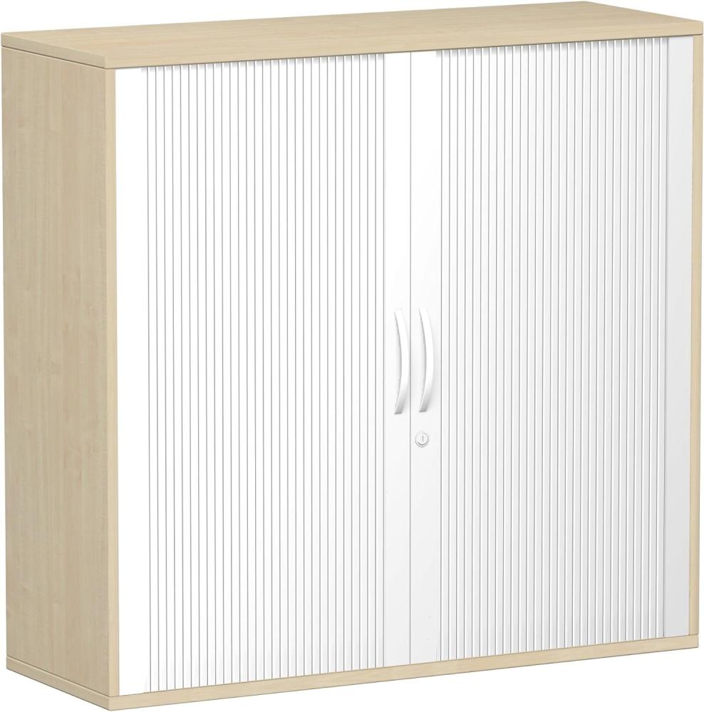 Querrollladenschrank Oberboden 25 mm, 120x42x118cm, Silber Ahorn Bild 1