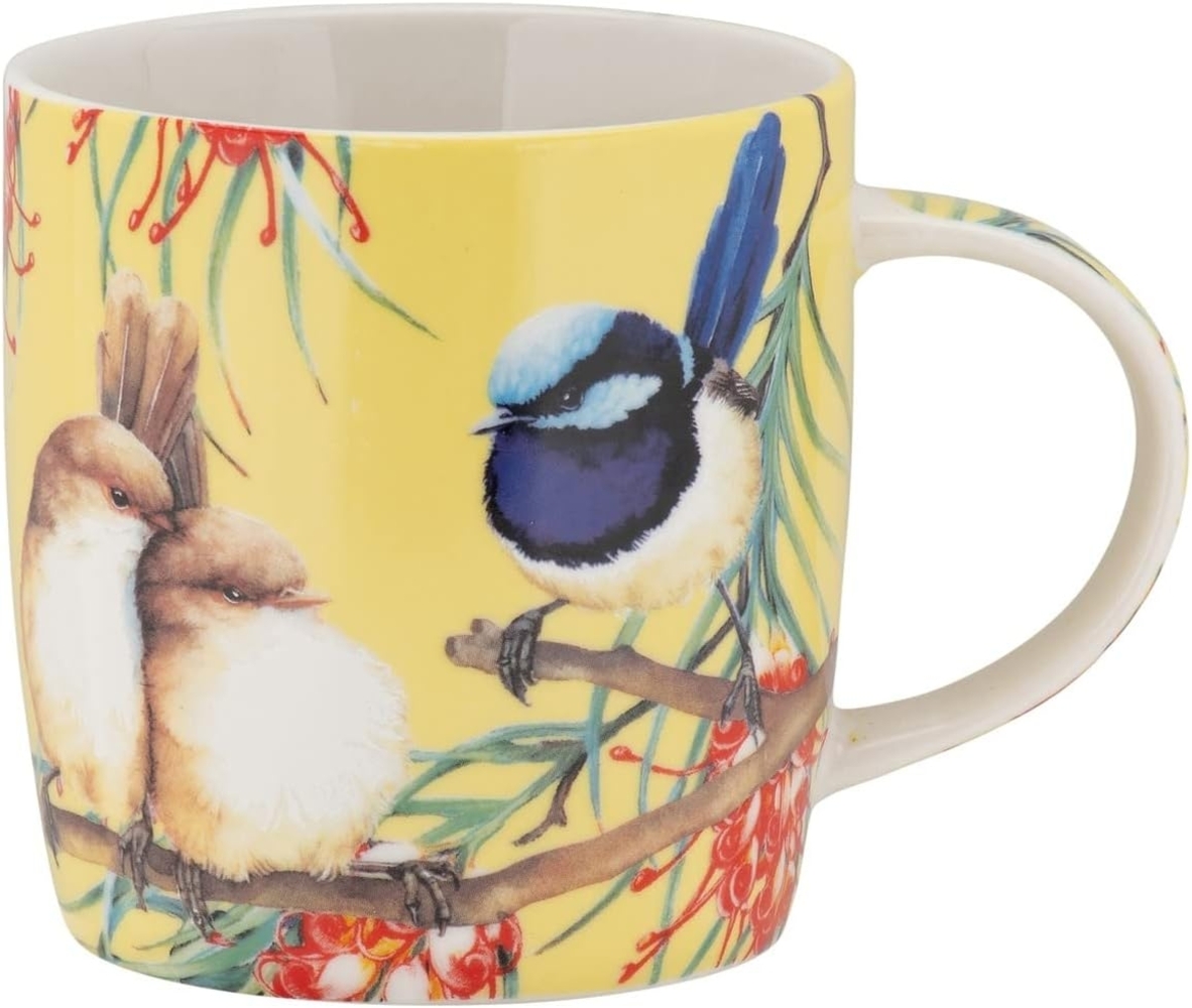 Maxwell & Williams DX1119 Becher 370 ml BIRD TALK Prachtstaffelschwänze, Porzellan, in Geschenkbox Bild 1