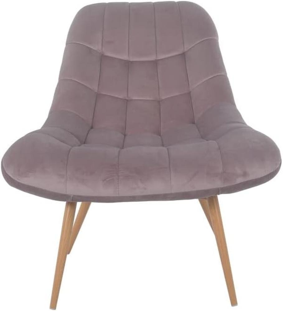 Sessel XXL Metall und Polyester Rosa Bild 1