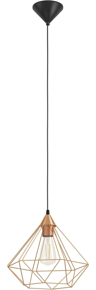 Eglo 'Tarbes' Hängeleuchte, Stahl kupferfarben, dimmbar, E27, 1x40W Bild 1